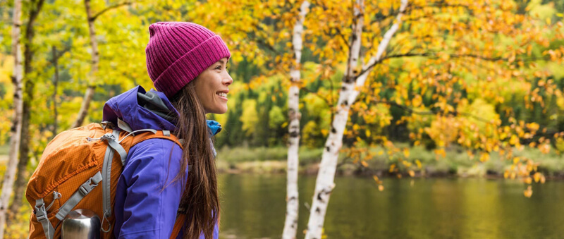 Attractive Young Woman Spending a Day in Nature